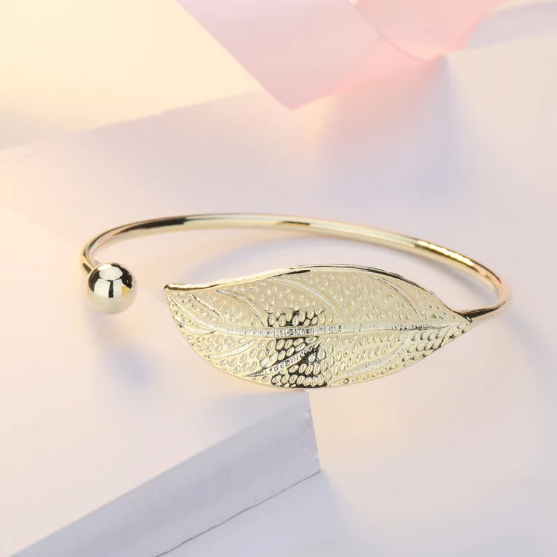 

Luxury Gold Rose Gold Filled bracelet for women simple feather wings bangle for lady jewelry accessories girls gifts
