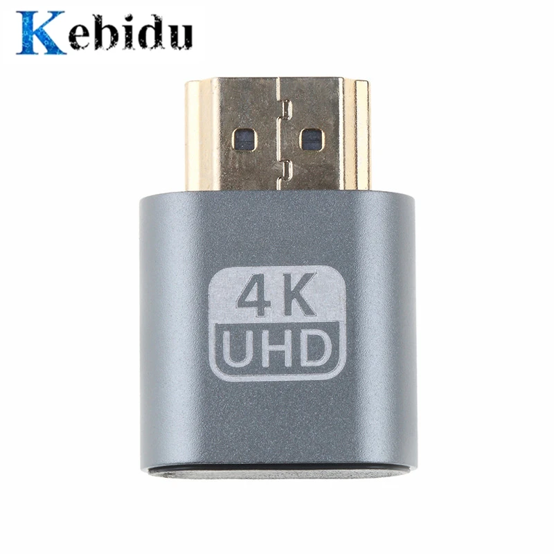 Kebidu VGA виртуальной разъем HDMI Совместимость адаптера для манекена эмулятор