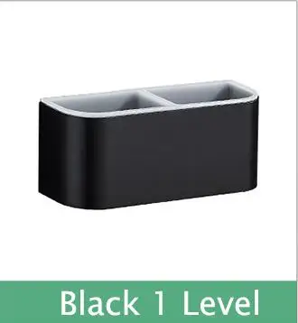 BLACK 1 LEVEL Черный портативный настенный зонтик стойка сплошной цвет зонтик стойка-держатель для хранения для дома и офиса зонтик держатель - Цвет: BLACK 1 LEVEL