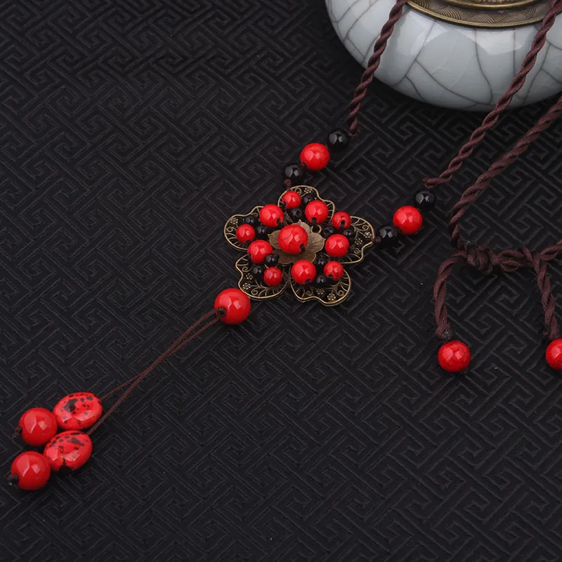 Новое модное этническое ожерелье с цветами винтажные подвески ювелирные изделия