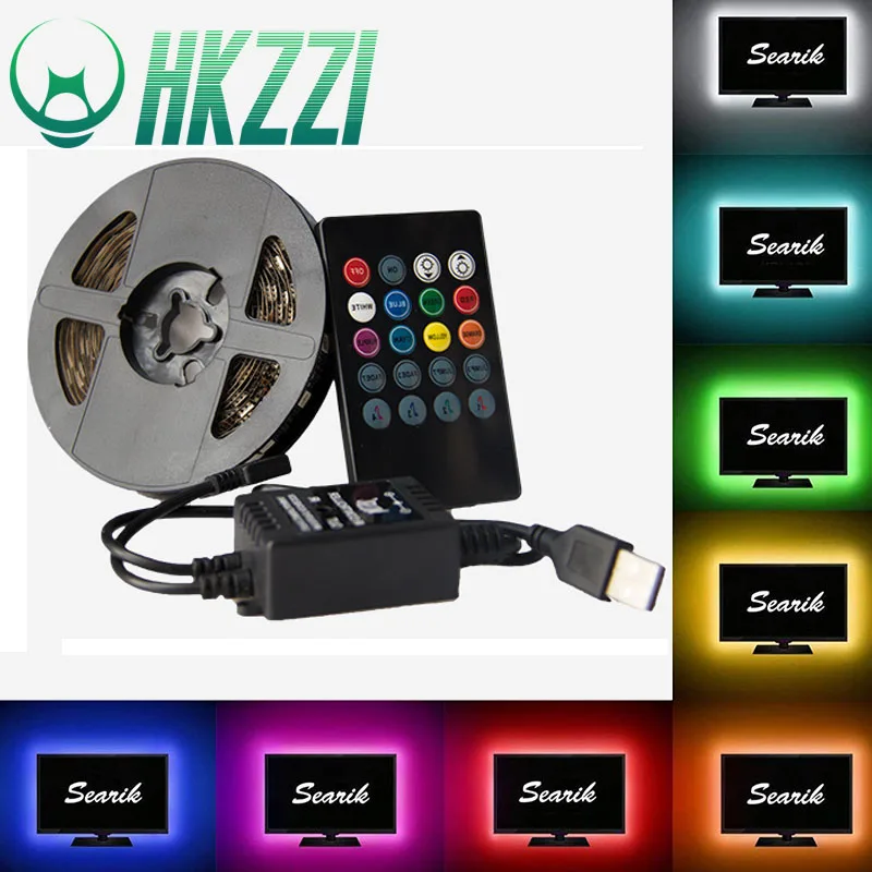 HKZZI светодиодный RGB 5050 музыка индуктивной гибкий свет бар 1M 2M 3M кабинет украшения