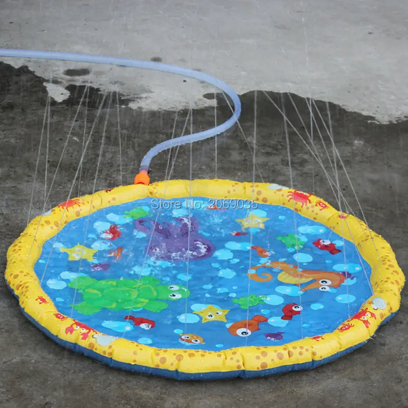 100CM Sprinkler Mats Lawn Toys For Children Baby Adult Beach Outdoor Water Party Toy Pool Accessories Family Grassland Plaything | Спорт и
