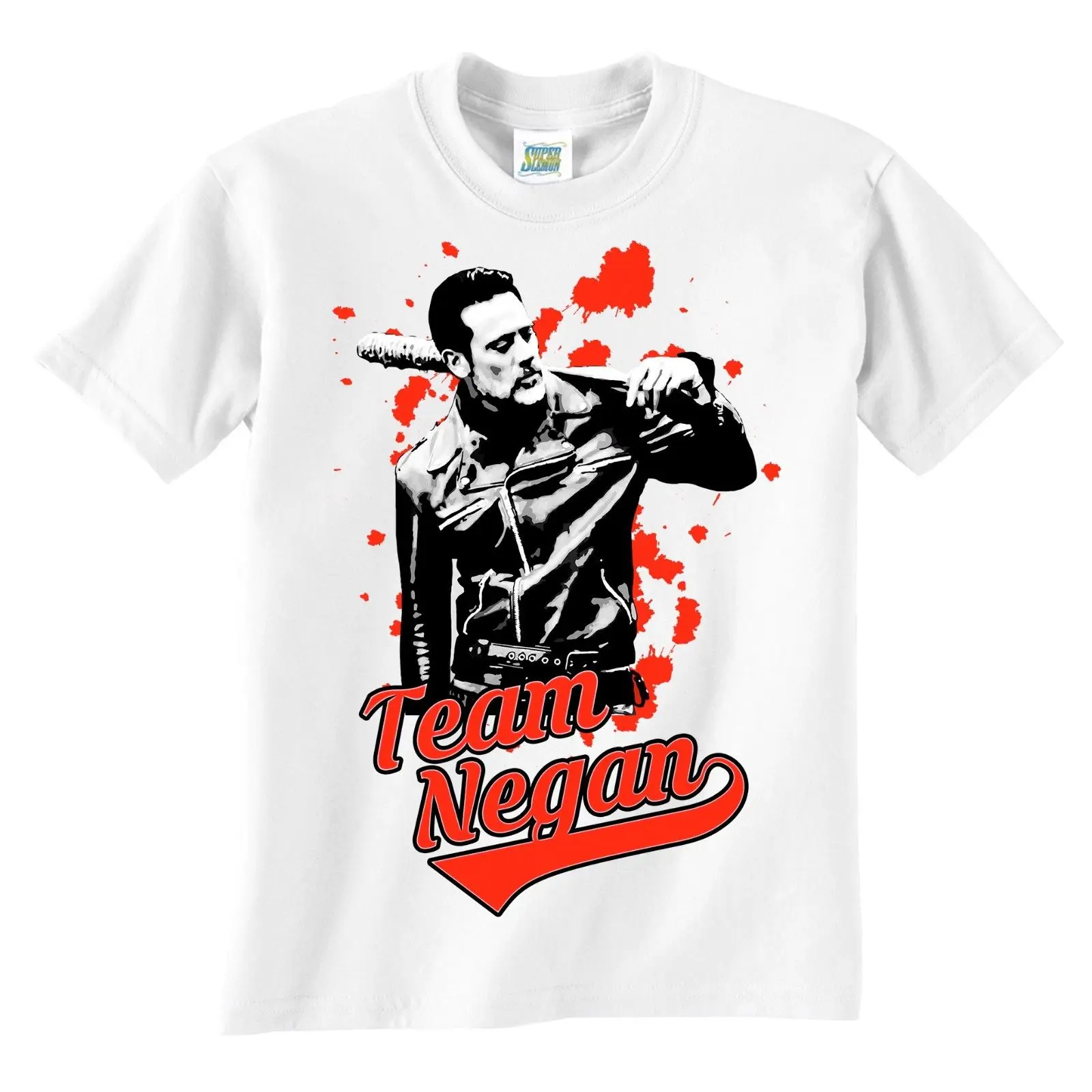 Negan t-shirt Lucile twd the walking dead zombie rick walker shut blood splats Cool Casual pride t shirt men Unisex New | Мужская одежда