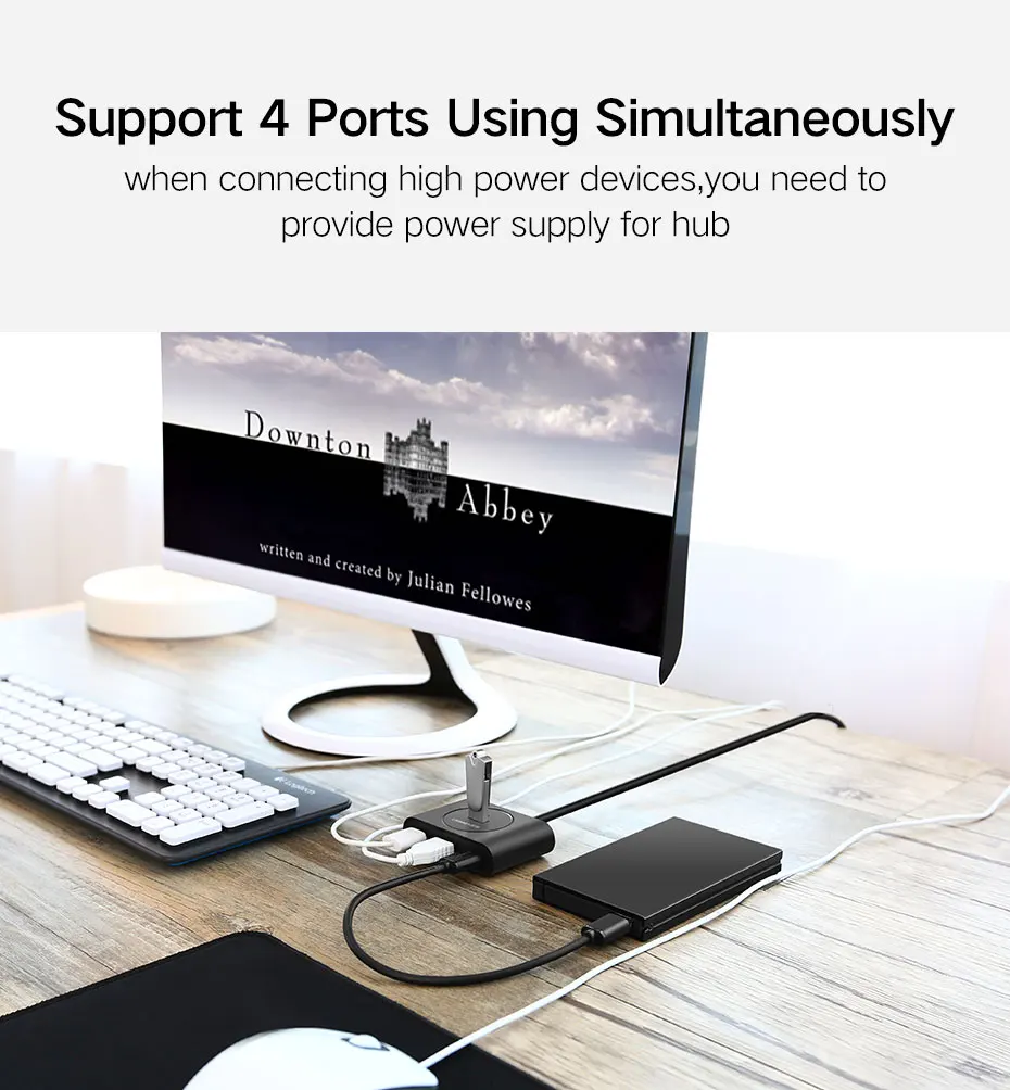 MEMTEQ USB концентратор 3 0 4 порта сплиттер с микро портом питания для ноутбука iMac
