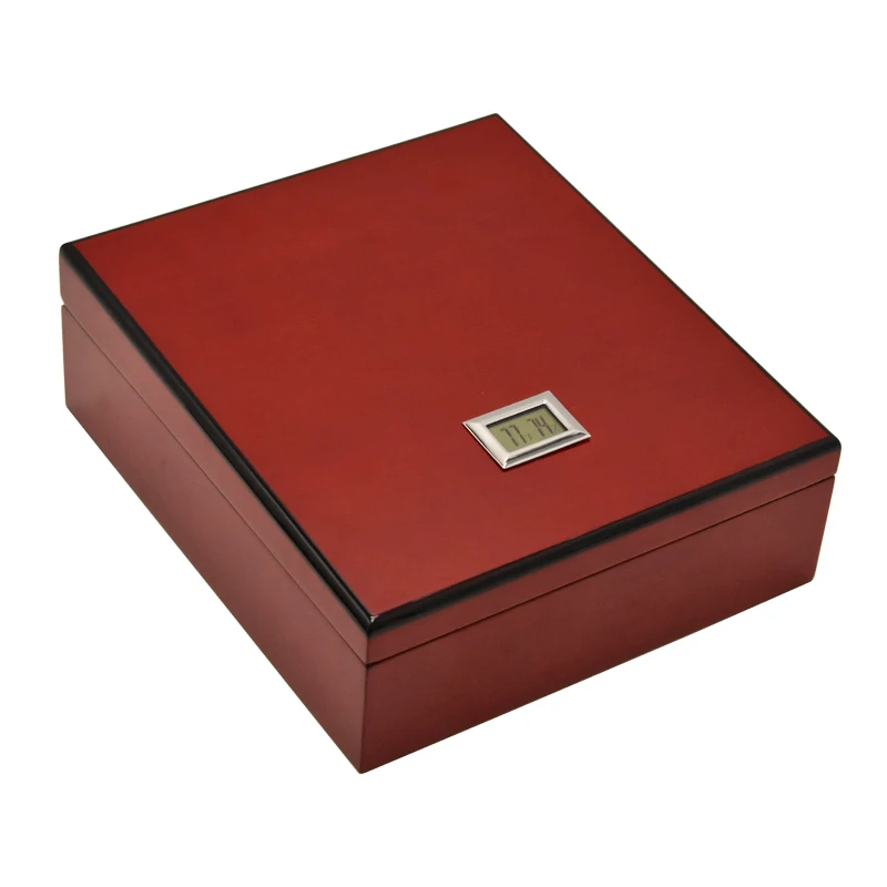 Цифровой Humidor офисный и домашний чехол из массива дерева для сигар несколько лаковых отделок коробка для увлажнения сигар регулируемая влажность коробка для сигар