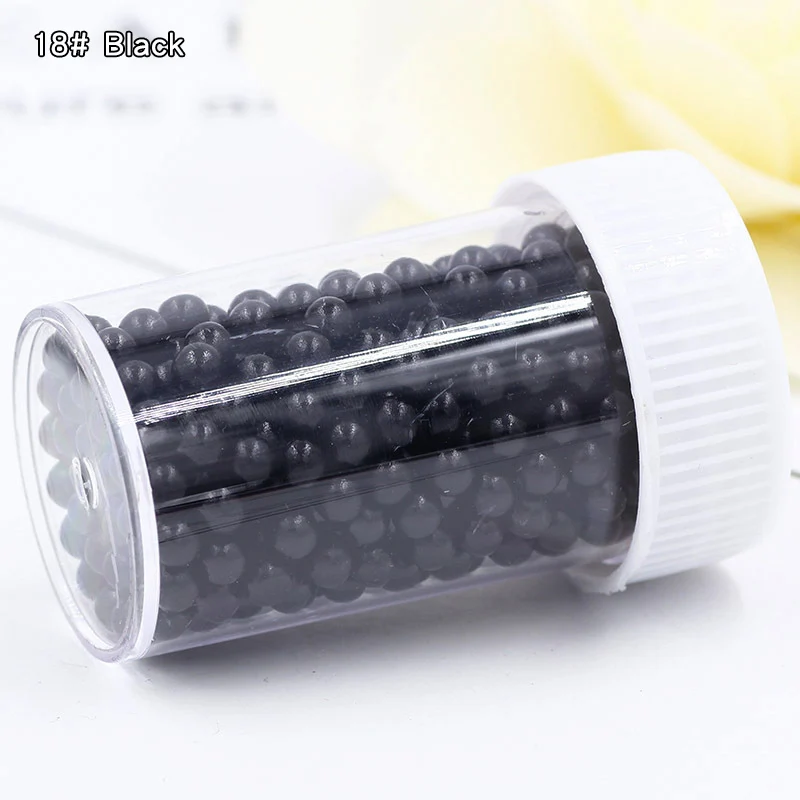 18 Black 380 шт бусины для слаймов DIY аксессуары наполнитель Кристальные частицы грязи имитация жемчуга без отверстий DIY Ювелирные изделия поставки слаймов 4 мм - Цвет: 18 Black