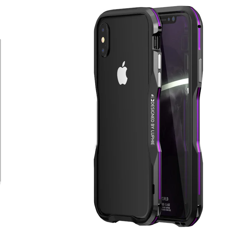 Алюминиевая рамка 360 Защитный армированный чехол для телефона для iphone X XS чехол для MAX XR металлический бампер для iphone 7 8 Plus чехол Coque