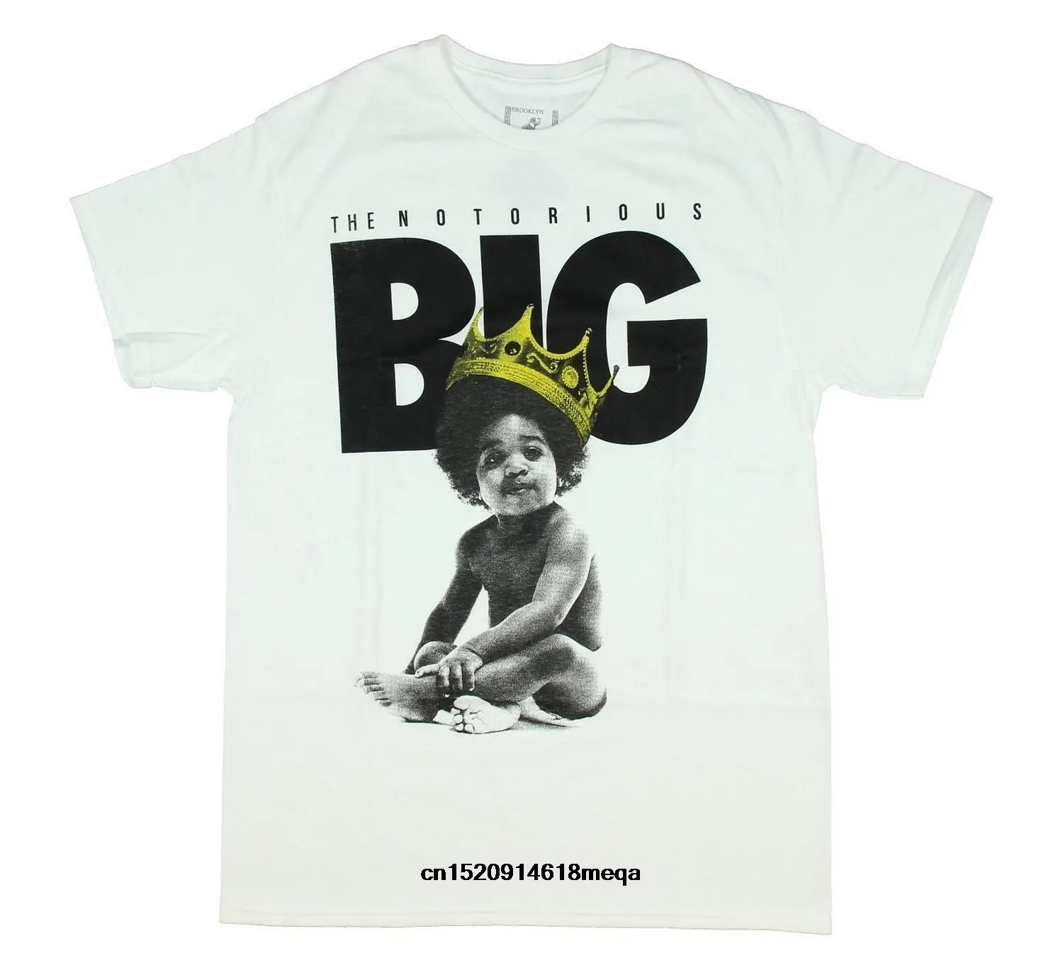 2019 Забавные футболки дешевая мужская футболка модная Notorious Big Baby Biggie белая