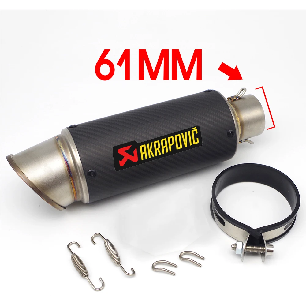 Akrapovic выхлопной мотоцикл выхлопной дБ killer 51/61 для Honda CBF 150 suzuki burgman 125 ktm 640 lc4 suzuki gsr 750 simson s51 - Цвет: B Sticker 61mm