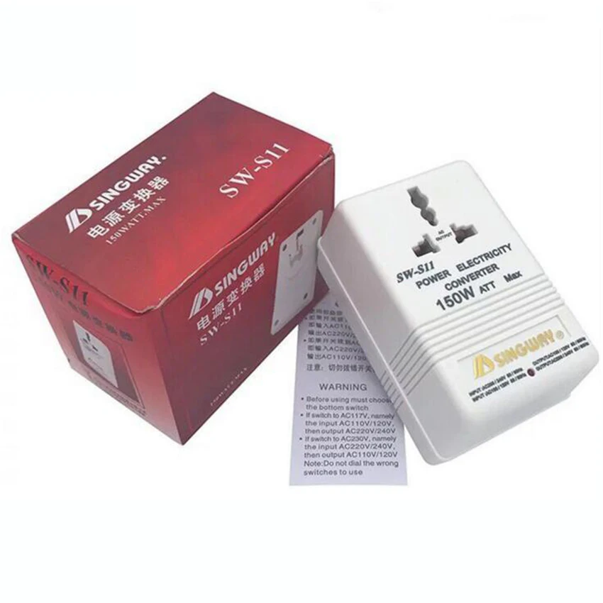 150W 110V до 220V 2200V шаг вверх вниз Напряжение преобразователь путешествия