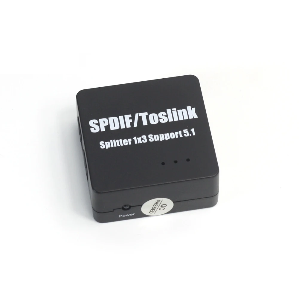 Мини SPDIF/Toslink Цифровой оптический аудио 1x3 сплиттер конвертер Поддержка 5 1 LPCM2.0/DTS