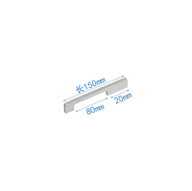 Length 150mm LCH твердого алюминиевого сплава вытяжной шкаф ручка черная отделка отверстие расстояние 150 мм алюминиевый цвет - Цвет: Length 150mm