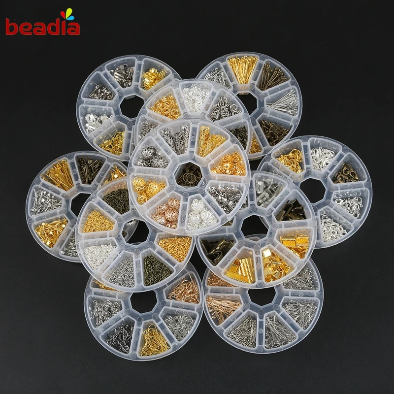 

Rings Chains Clasp Buckle Hook Needle Jewelry Findings DIY Accessories for jewelry Making Earrings Necklace 160-1200pieces