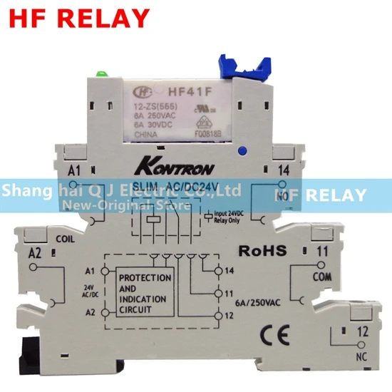 HF relay HF41F 24 ZS 12 (555) 6A 1CO 5V 12V 24V вафельное реле новое и оригинальное|Реле| |