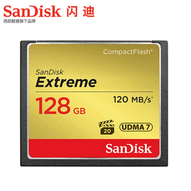 Карта памяти Sandisk Original Extreme Compact флеш карта 32 Гб 64 128 ГБ до 120 МБ/с./с скорость чтения