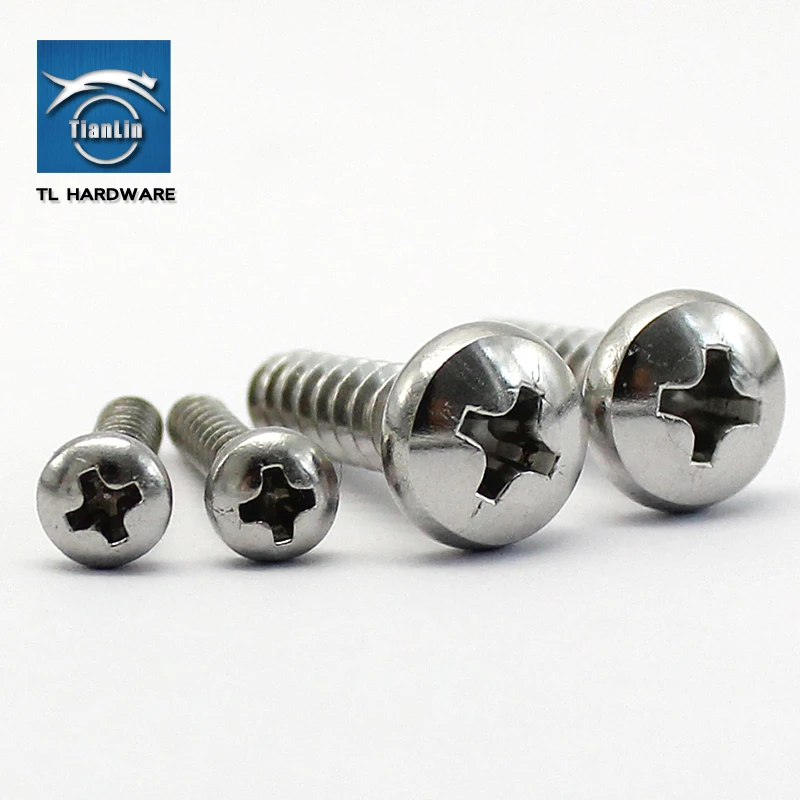 304 Stainless Steel Standoff Phillips Pan head round Self-tapping ISO7049Wood Small laptop Micro Screw Set M2.2M2.6M2.9M3.5 |