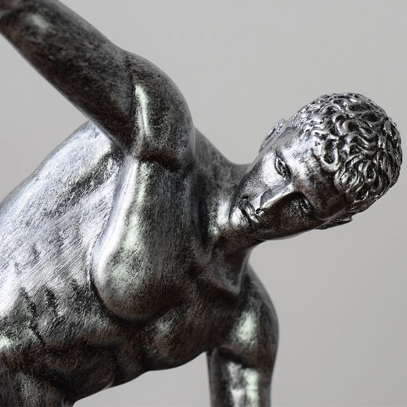 Скульптура персонажа Discus Thrower мужская спортивная статуя спортсмена украшение