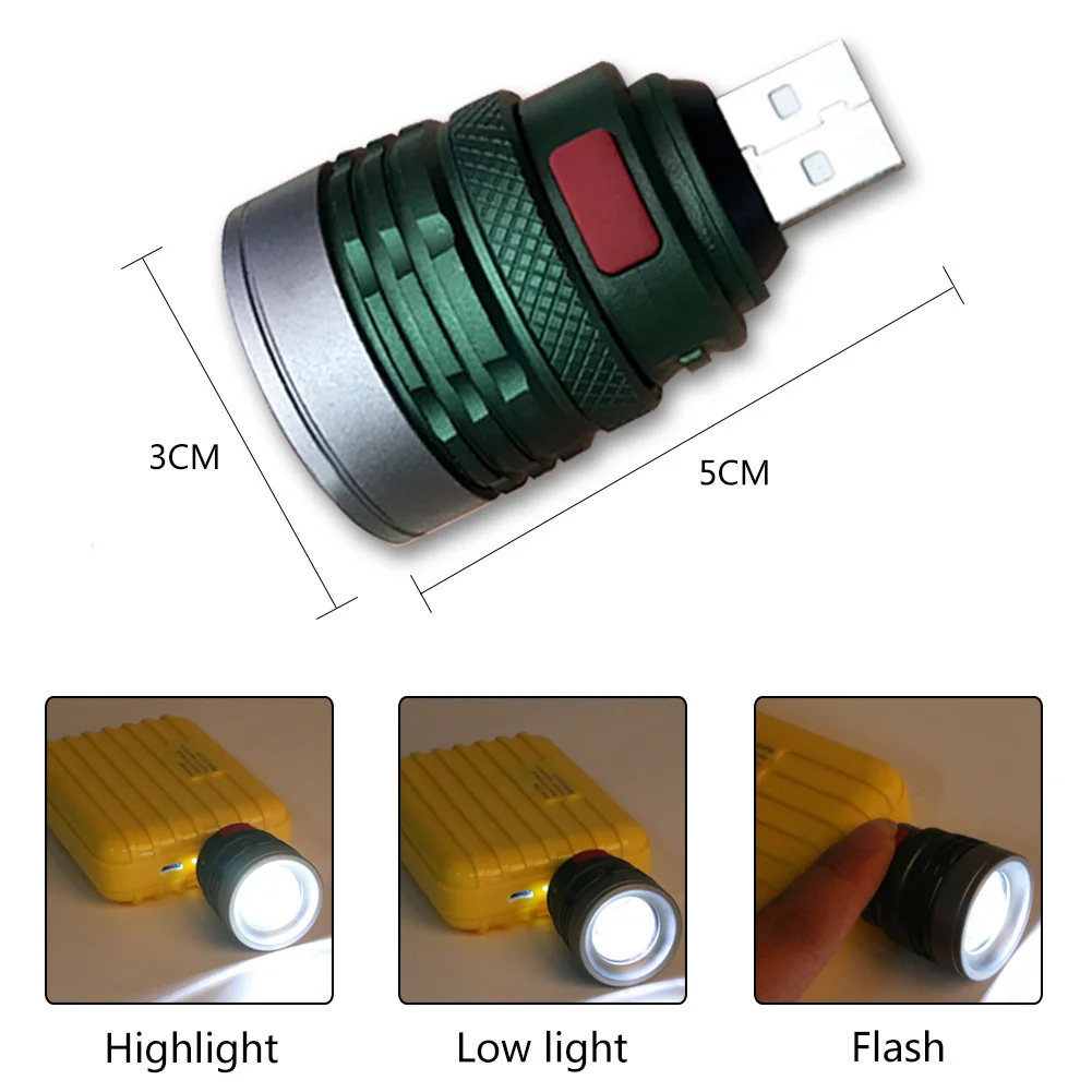 Yunmai Новинка Мини Usb светодиодный масштабируемый светильник онарик Q5