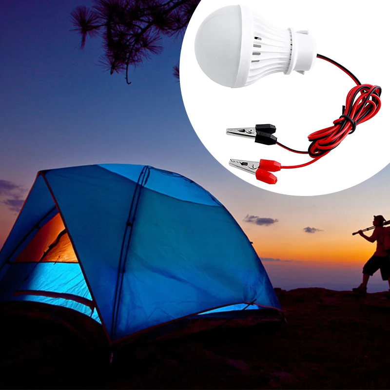 12В 5 Вт светодиодные лампы для дома кемпинга солнечной энергии портативная