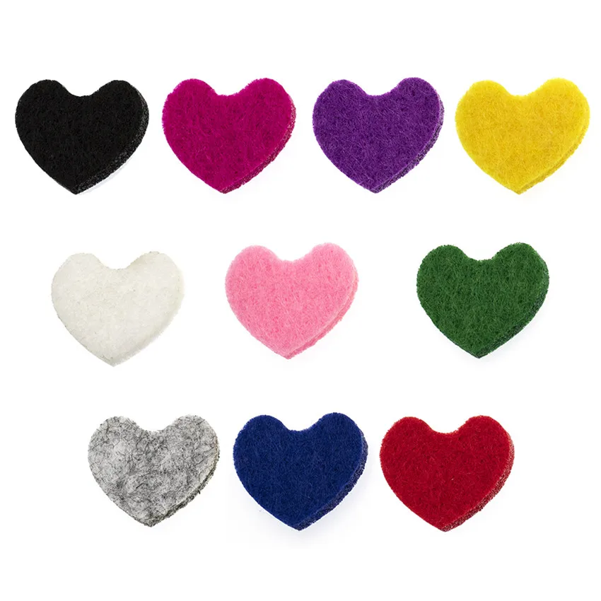 Новый дизайн 20 шт./лот в форме сердца Арома Войлок колодки подходят для эфирного