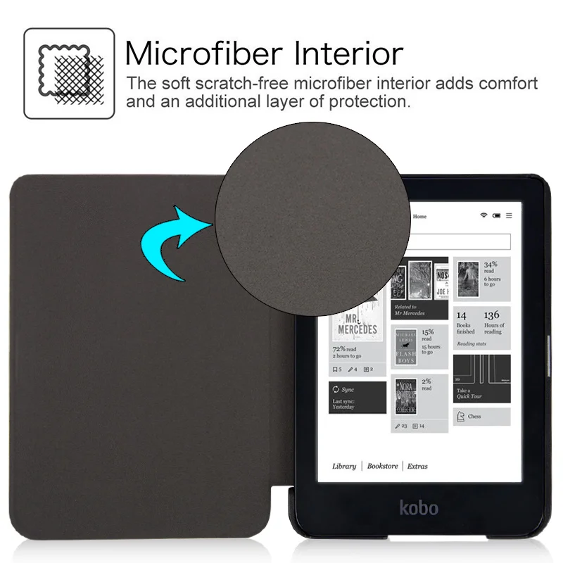 Чехол для электронной книги Kobo Clear HD легкий Магнитный умный защитный чехол с