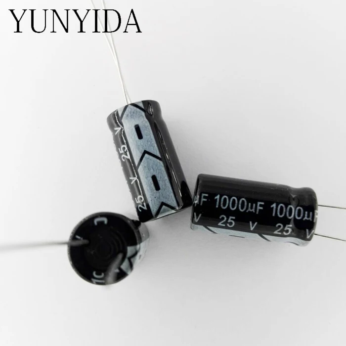 Алюминиевый электролитический конденсатор 1000 мкФ 25 в 10x20 мм 20 шт.|capacitor 1000uf