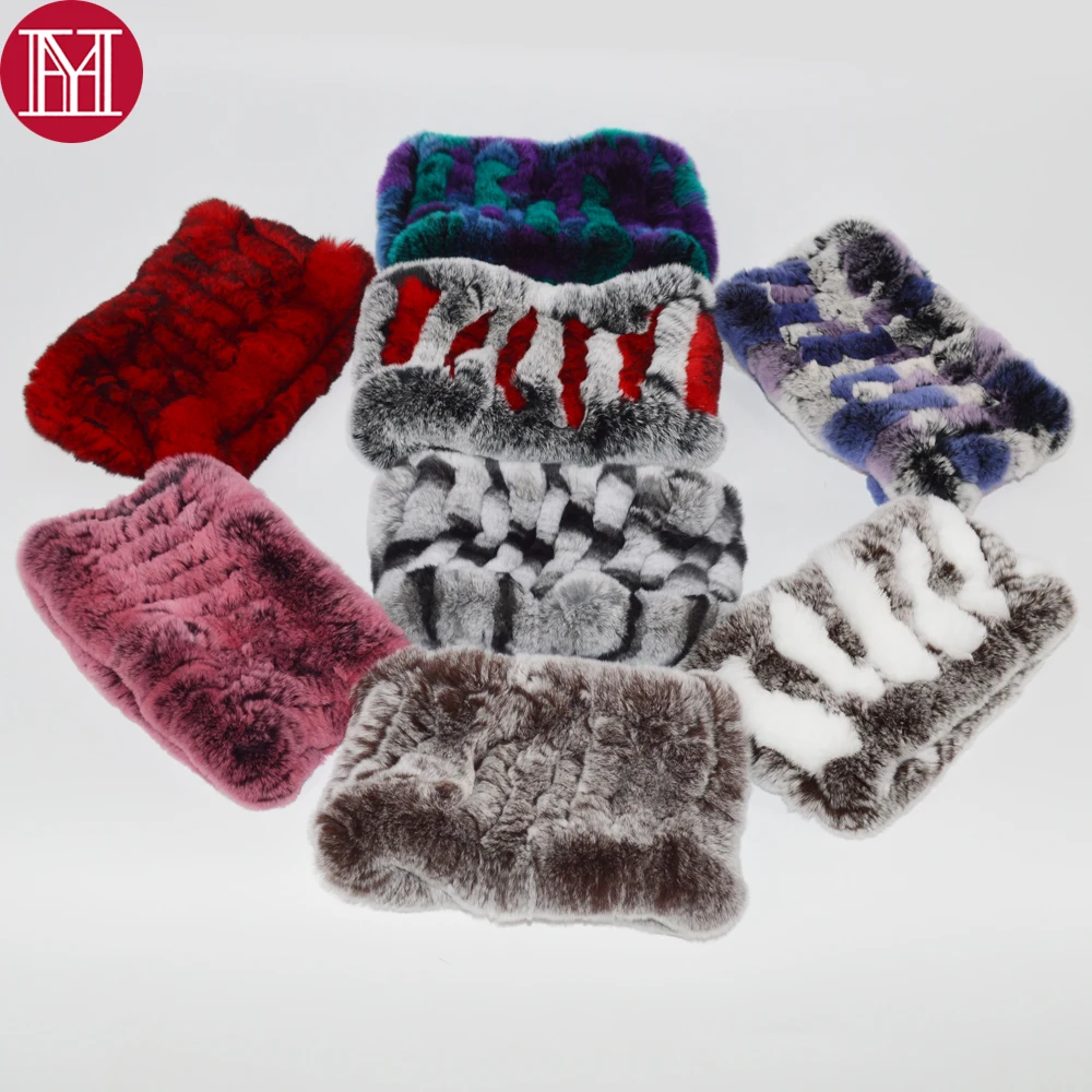 2021 Для женщин Настоящий мех кролика шарф с мехом меховые повязки на голову