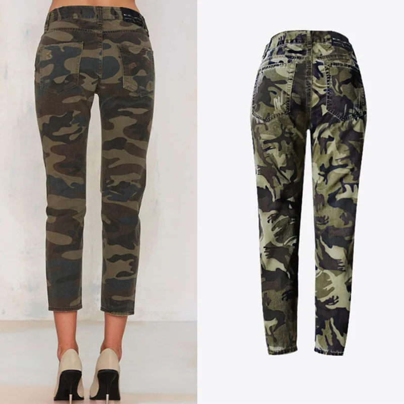 LOGAMI камуфляжные женские узкие джинсы с завышенной талией|Узкие джинсы| |