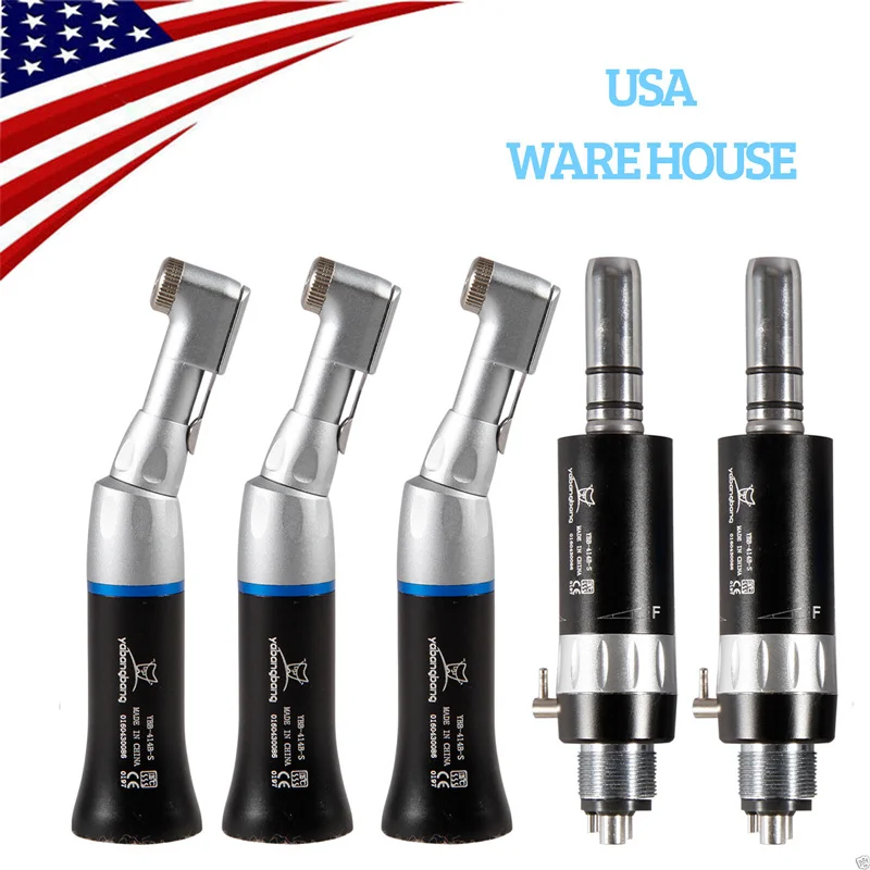 

5 Pack Dental Contra Angle Handpiece+Air Motor 4 Hole Slow Speed fit NSK