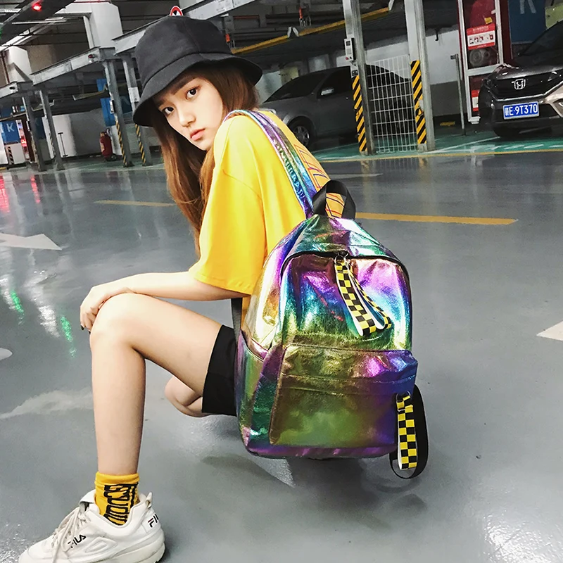 

New Fashion PVC Laser Women Backpack Women Shoulder Bags Teenager School Backpack Bag Lady Backpacks 101