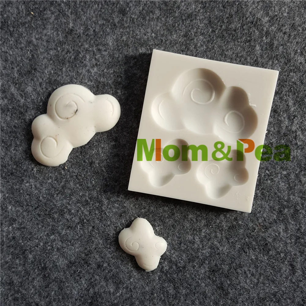 Силиконовая форма Mom &amp Pea MPB0045-7 Moon Cloud Rainbow для сахарной пасты 3D украшение торта с