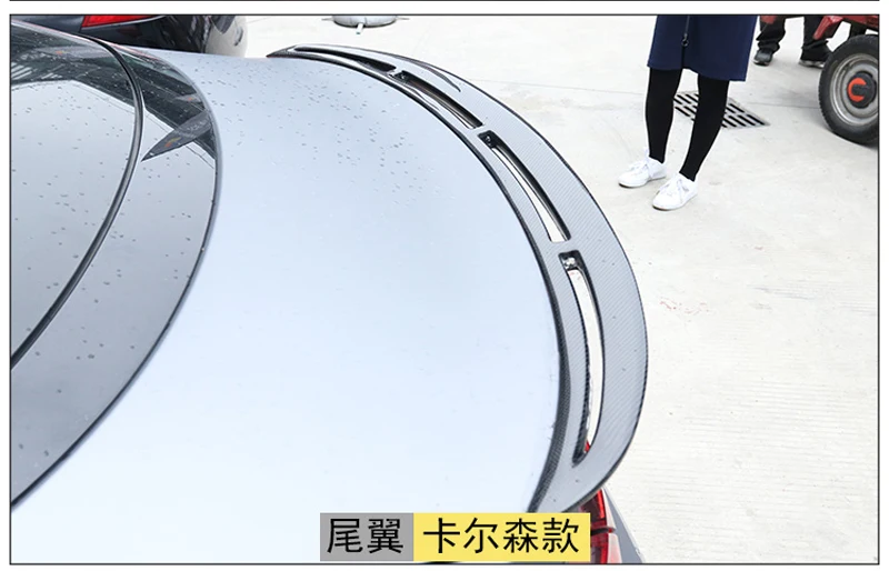 

For Volkswagen VW CC Spoiler 2009-2018Car Tail Wing Decoration Black Carbon Fiber Rear Trunk Spoiler