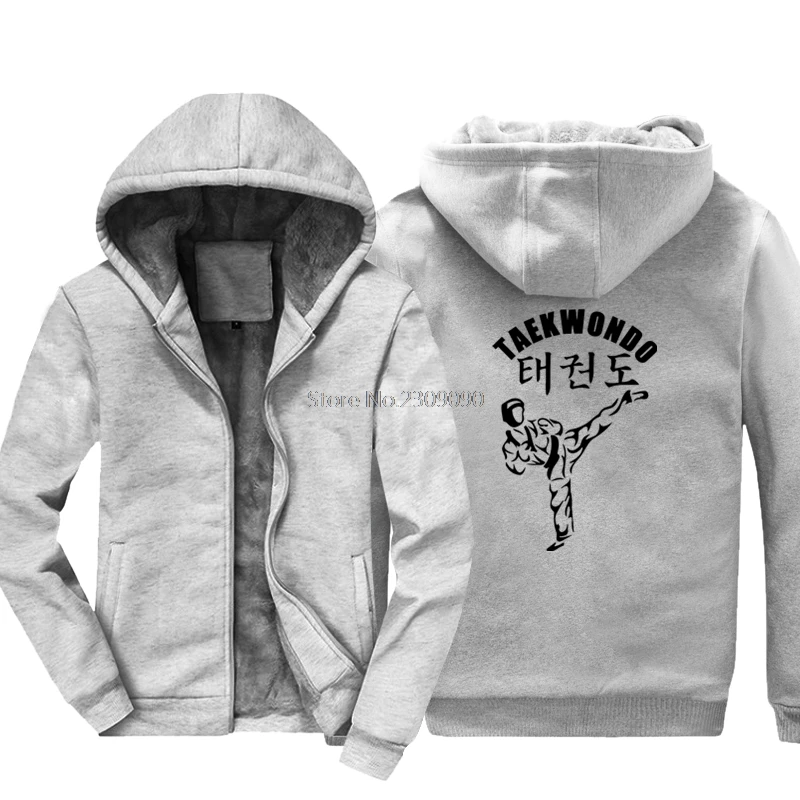 Зимние мужские хлопковые толстовки с принтом и надписью Keep Warm Taekwondo Kick