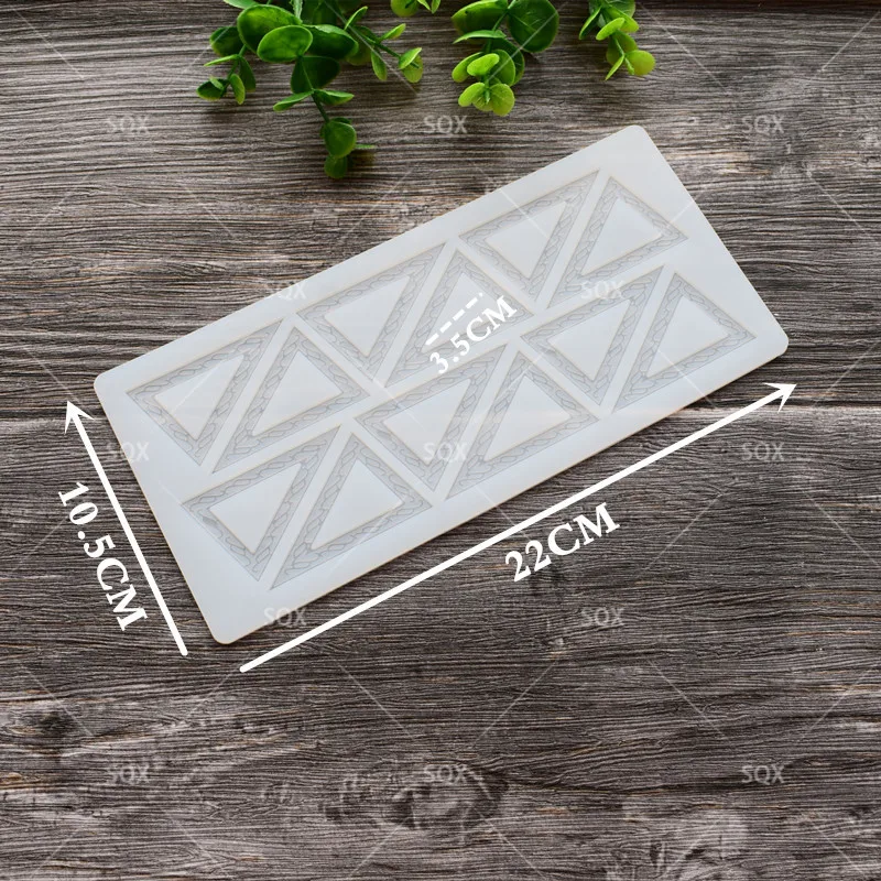 Кружево Треугольники Форма силиконовая форма для шоколада инструмент украшения