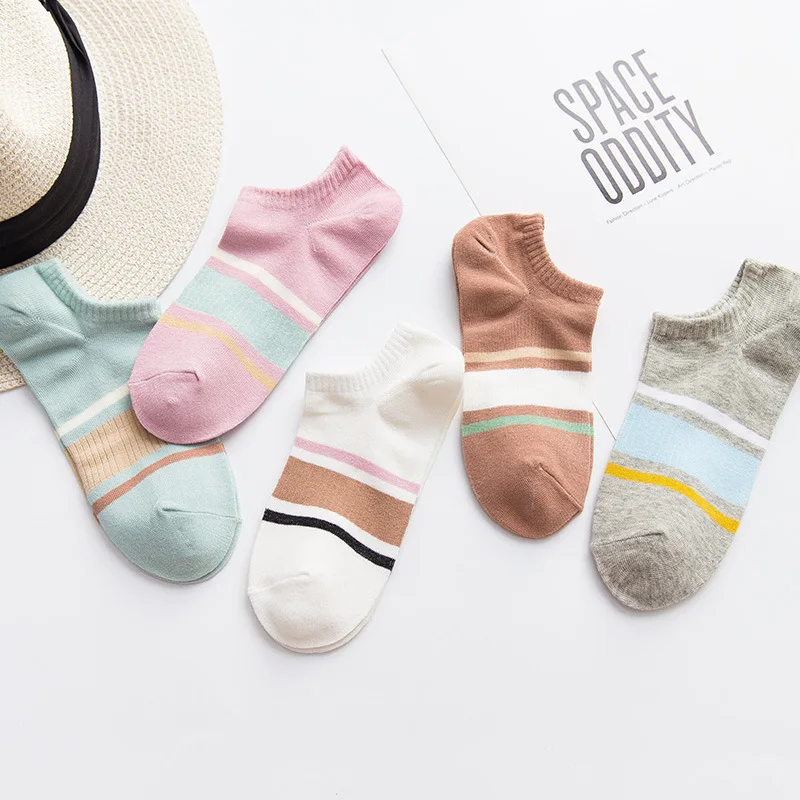 Новые летние Calcetines новый шаблон Весна женские хлопковые носки короткие для