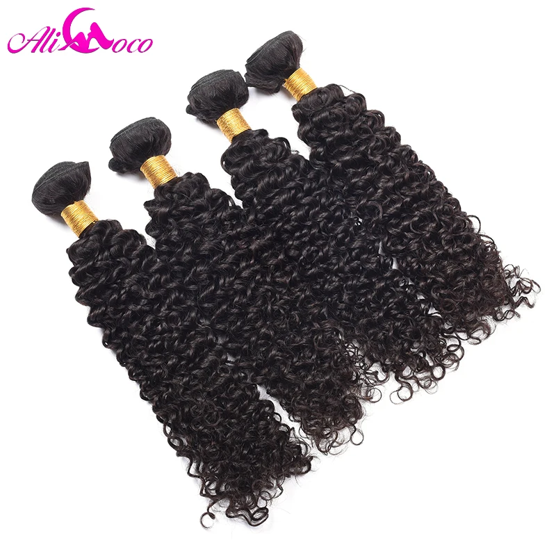 Волосы для наращивания Али Коко волнистые 4 пучка 100% натуральные не Реми