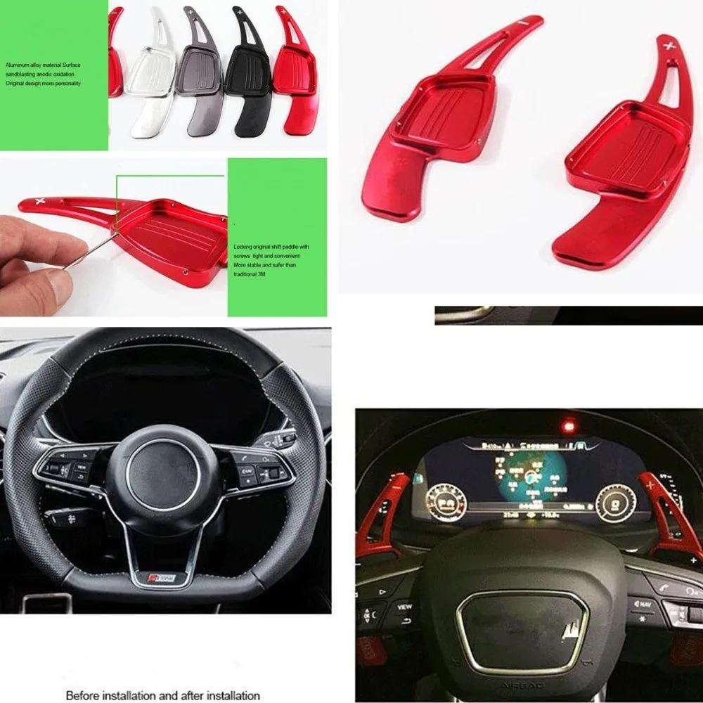 1 пара алюминиевые весла для рулевого колеса TTS 2015 2016|shift paddles|steering wheel shift paddlespaddle |