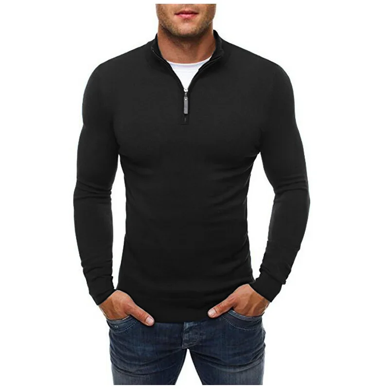 Men'S Pullover Sweaters 2019 New Fashion Brand Casual Sweater Turtleneck Slim Fit Knitting Mens Men 3XL | Мужская одежда