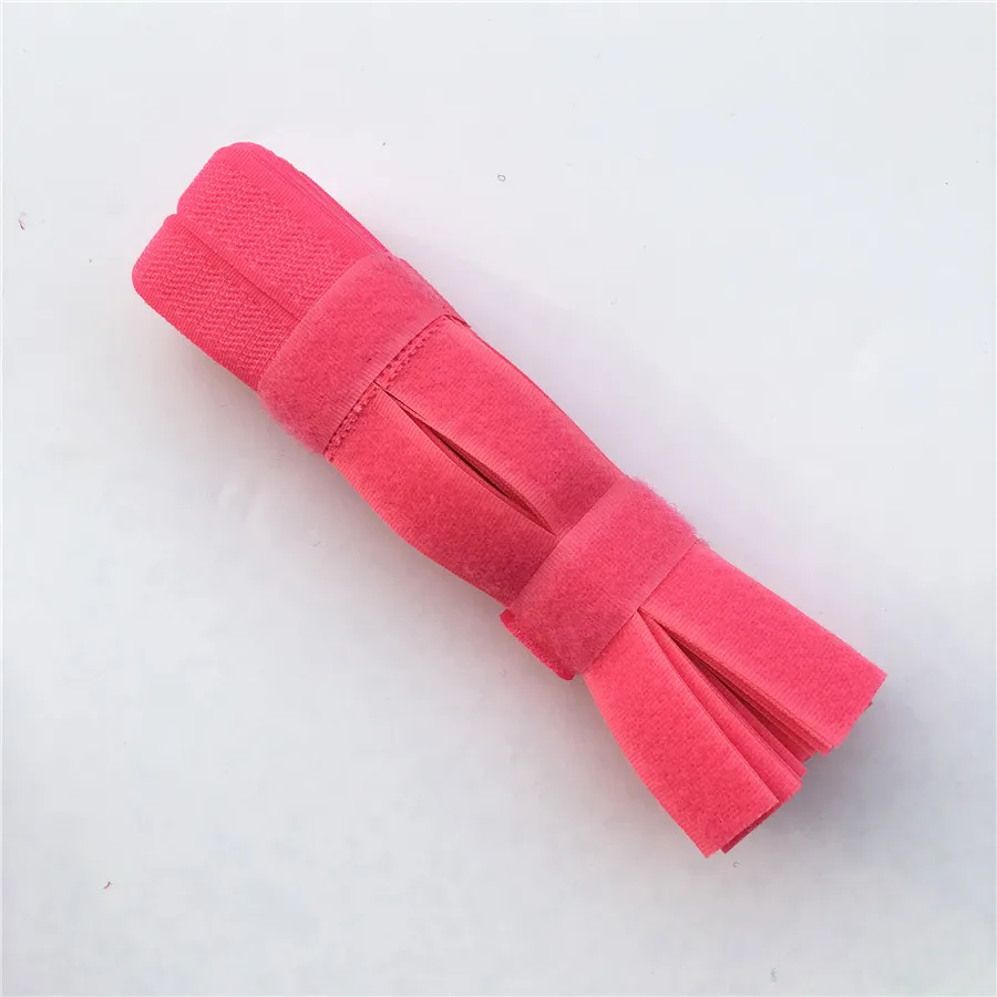 Rose red 50 шт. 2*18 см цветная волшебная лента жгут проводов лента для кабеля галстук шнур компьютерный сматыватель кабеля кабельные стяжки Крюк Петля Крепежная лента - Цвет: Rose red