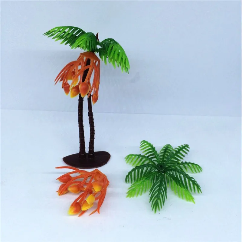 10 шт. аквариумный фон искусственное растение озеленение 9 см большой пальмовый