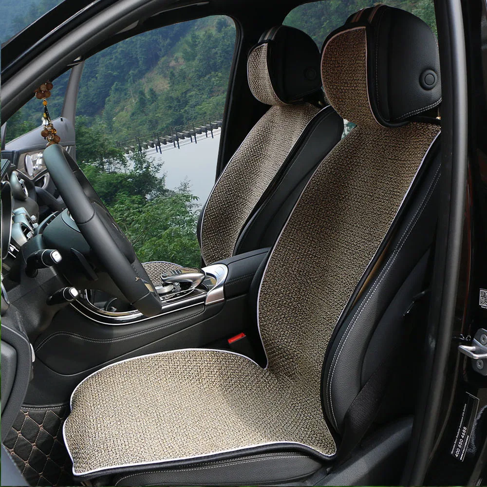 2 шт. искусственная льняная Крышка для автомобильного сиденья Осень Зима