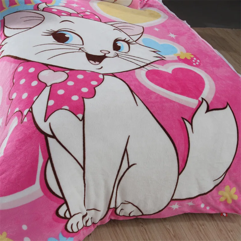 Теплое Мягкое мини-одеяло Marie Cat на кровать, Коралловое Флисовое одеяло, Губка Боб Дораэмон, дорожное одеяло для детей, 70x100 см, 150x200 см