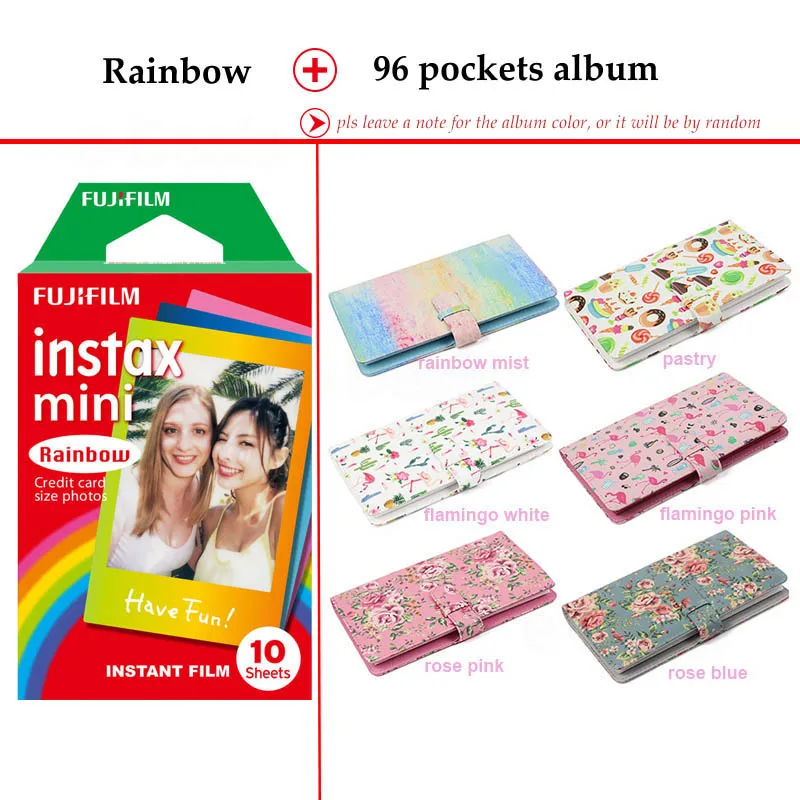 Fujifilm Instax Mini Film Rainbow 10 листов для FUJI Instant Photo Camera 9 8 7s 70 90 25 смартфон принтер SP 2