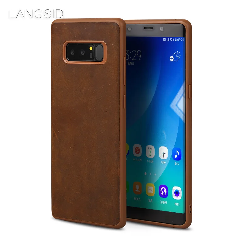 Чехол для телефона wangcangli Samsung Galaxy Note 8 задняя крышка из натуральной телячьей кожи