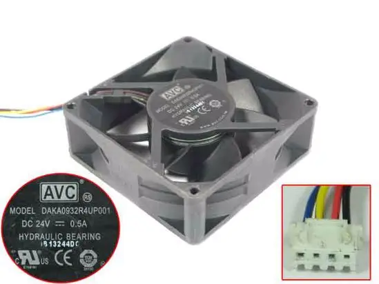 4-проводной вентилятор для охлаждения сервера AVC DAKA0932R4UP001 DC 24 в 0,5 А 92x92x32 мм