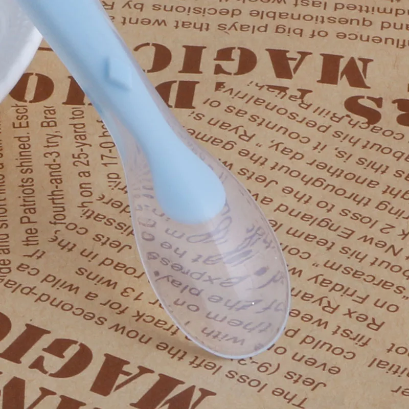 Мягкая силиконовая детская ложка для кормления прекрасная столовая посуда