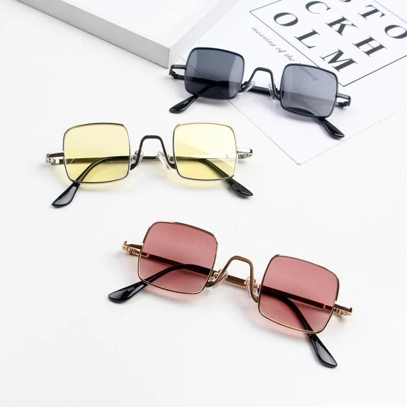 Винтажные Солнцезащитные очки для мальчиков и девочек с металлической оправой