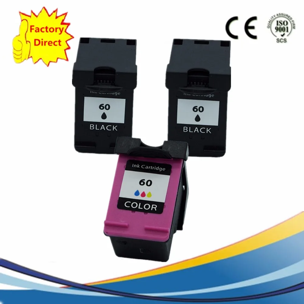 Картриджи с чернилами Северная Америка восстановленные для 60 XL 60XL HP60 HP60XL Deskjet D2530