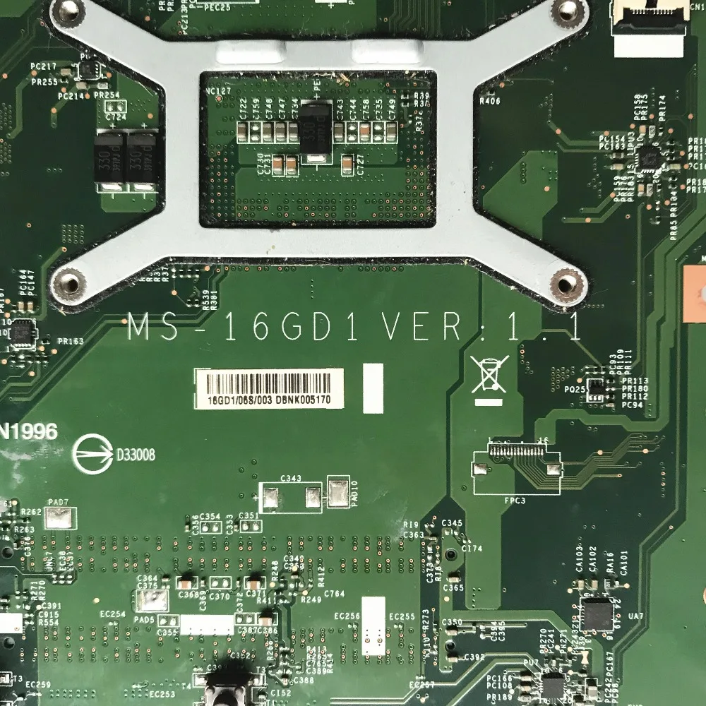 Высококачественная оригинальная материнская плата для ноутбука MSI GP60 CX60 CX61 MS-16GD1 REV: 1,1 HM86 PGA947 GT740M 2 ГБ протестированная Быстрая
