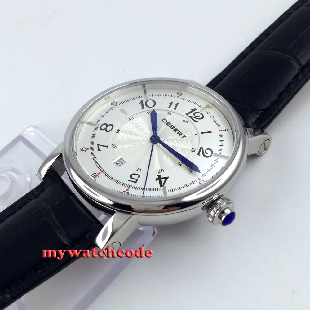 Большая распродажа отполированные мужские наручные часы с синим циферблатом